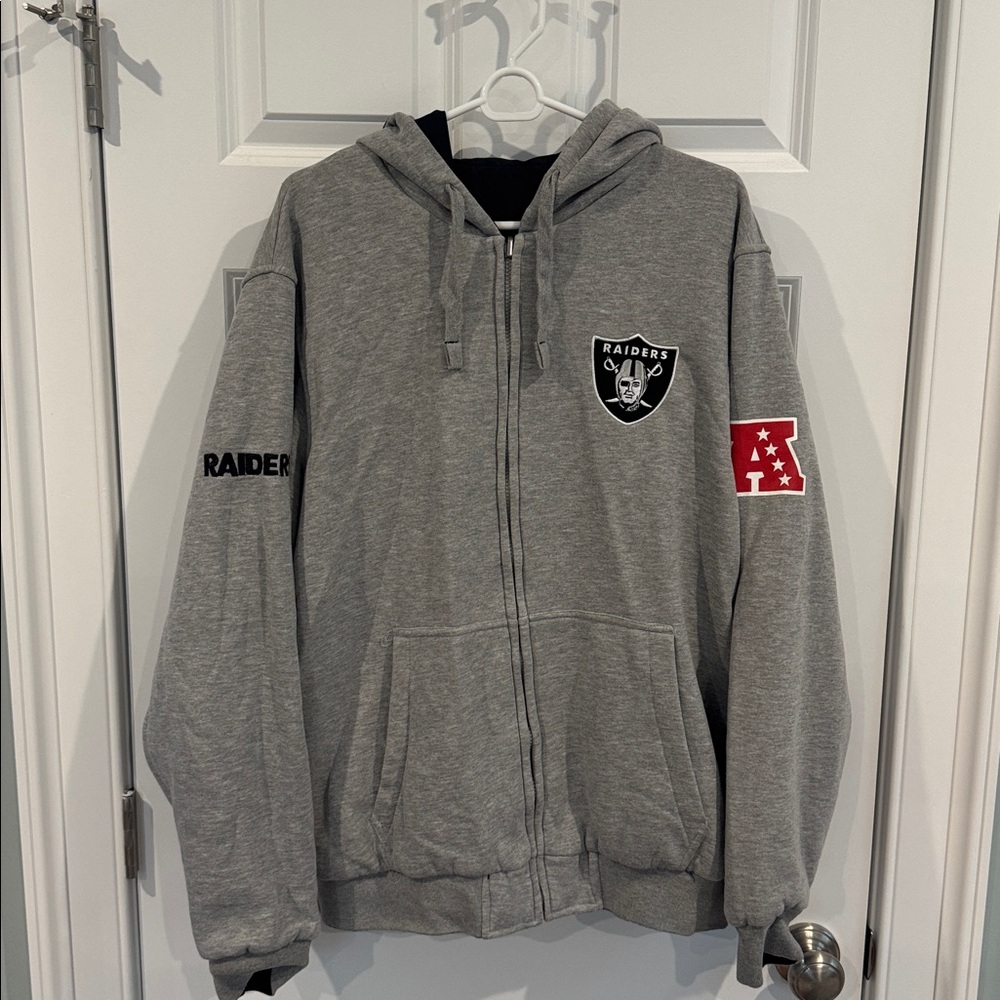 Las Vegas Raiders reversible sweatshirt zip up XL
